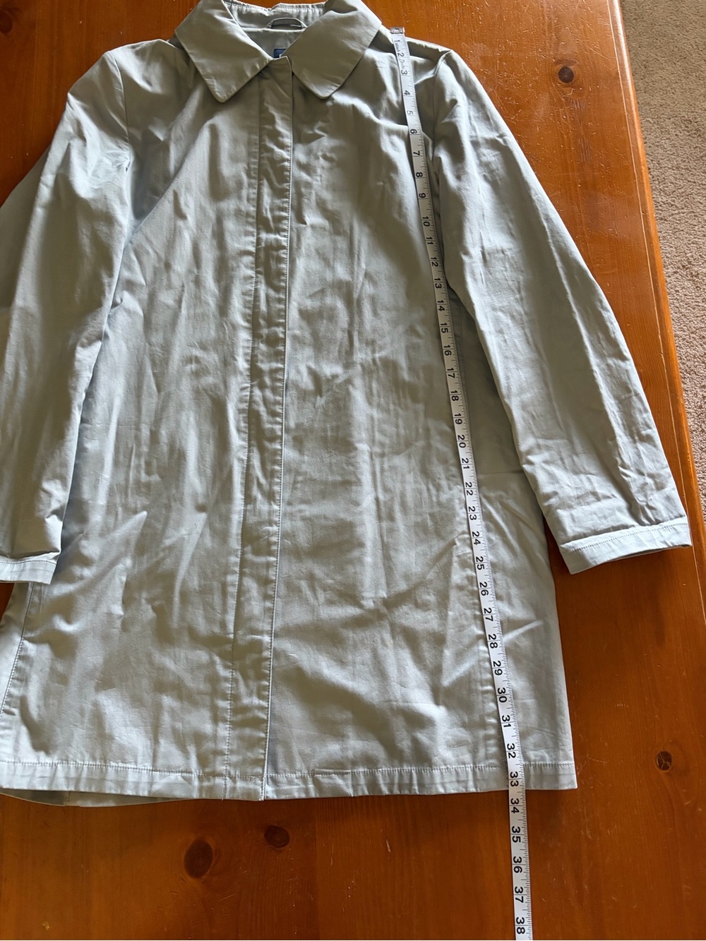 GAP Light Blue Women's Single-Breasted Trench Spring Coat - Picture 6 of 8